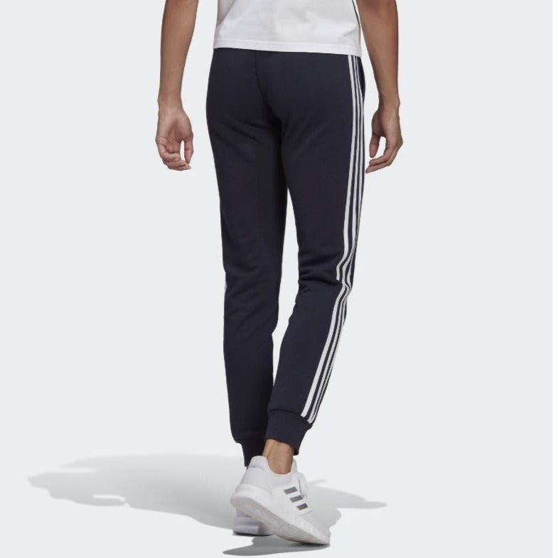 Adidas Women's 3 Stripe French Terry Core Pant - Legend Ink/White