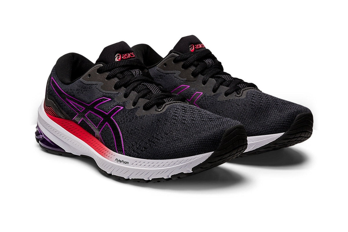 ASICS Womens GT-1000 11 Running Shoes - Black/Orchid