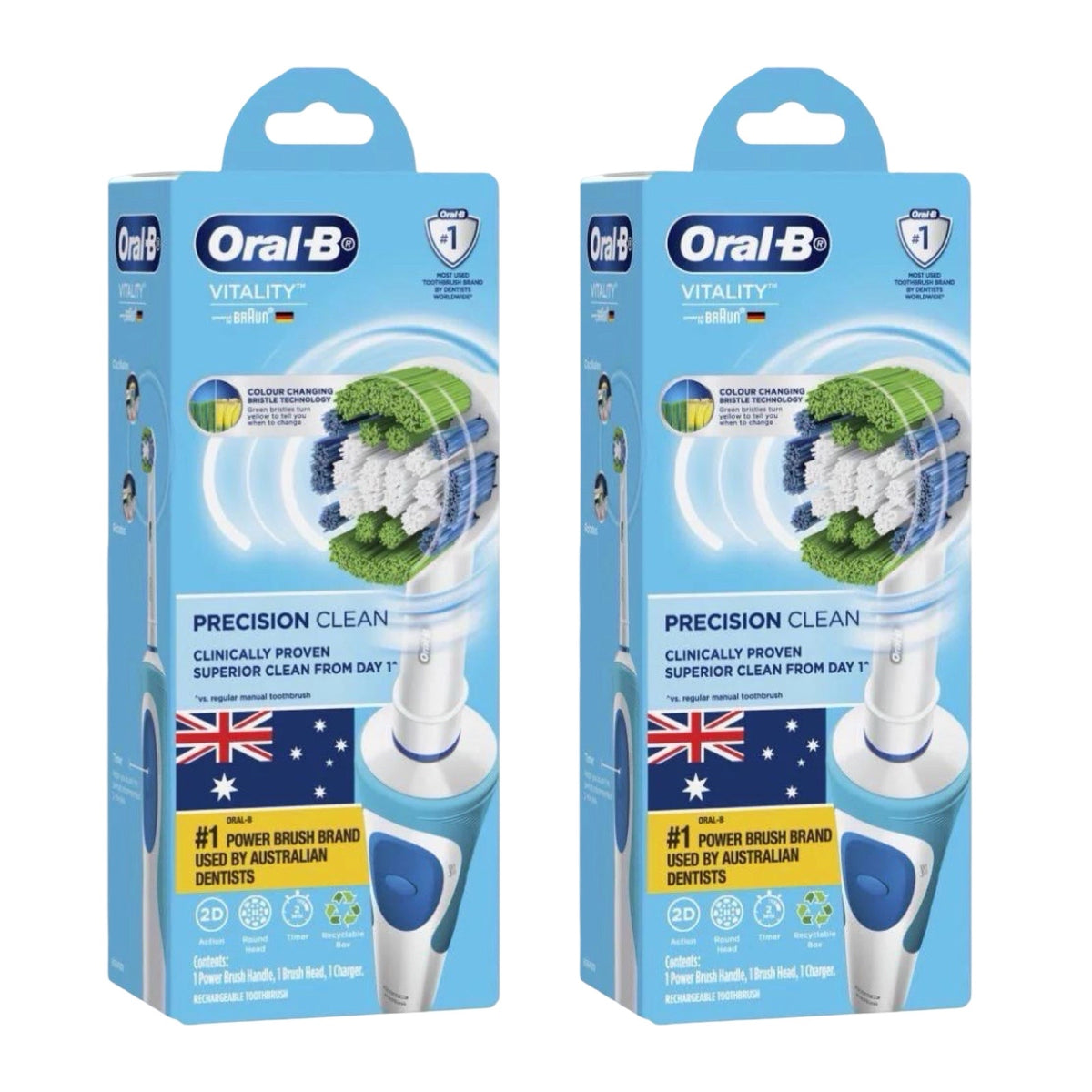 Oral-B Vitality Precision Clean Electric Toothbrush 2 Pack