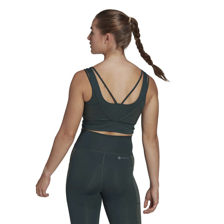 Adidas Womens Powerimpact Training Medium Support Sports Bra - Green