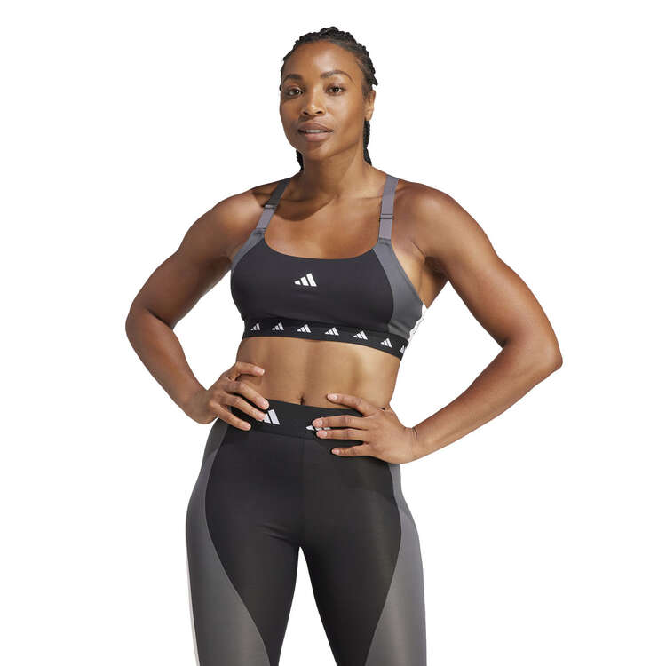 Adidas Womens Powerimpact Training Techfit Medium Support Sports Bra - Black