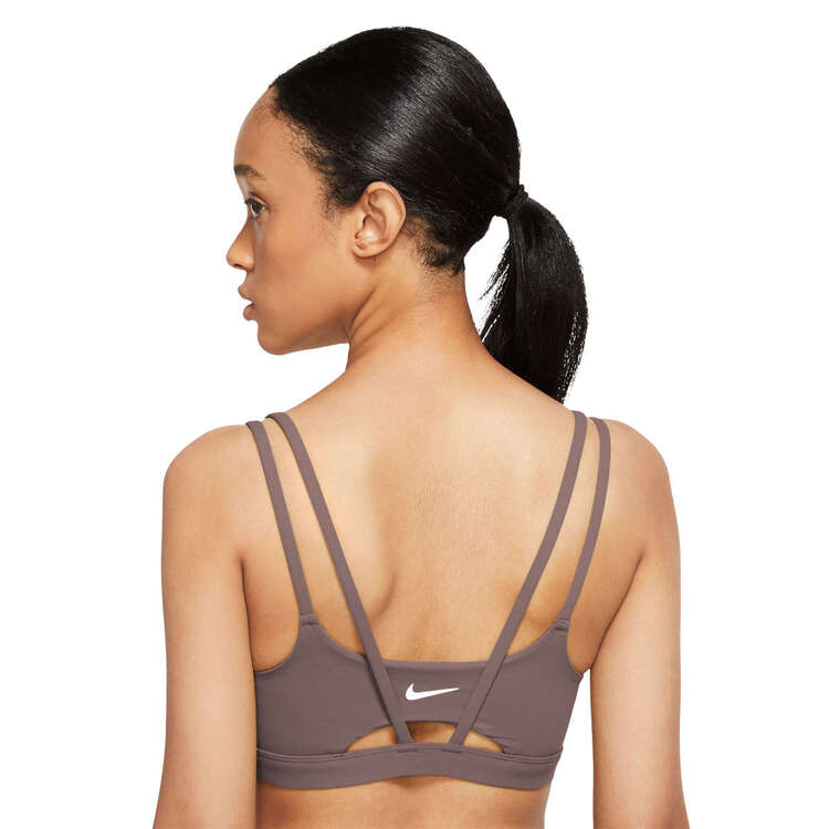 Nike Womens Dri-FIT Alate Trace Light Support Padded Strappy Sports Bra - Mauve