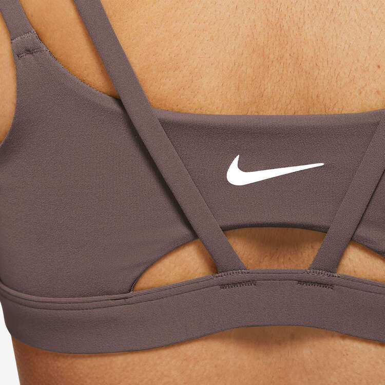 Nike Womens Dri-FIT Alate Trace Light Support Padded Strappy Sports Bra - Mauve