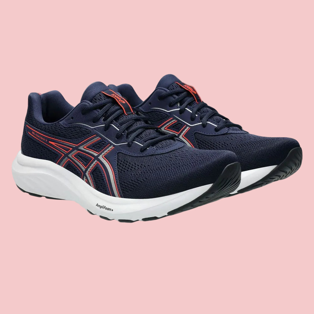 Asics GEL Contend 9 4E Extra Wide Fit Mens Running Shoes - Black/Red