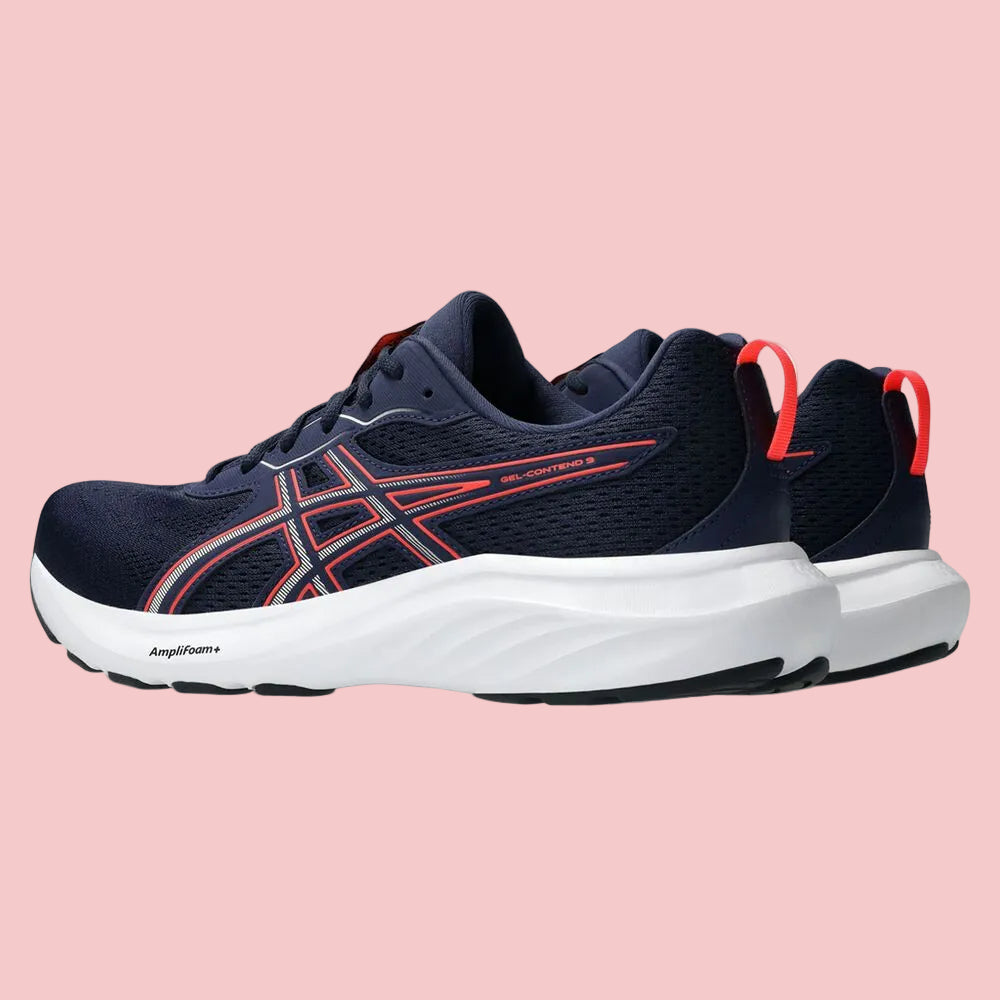 Asics GEL Contend 9 4E Extra Wide Fit Mens Running Shoes - Black/Red