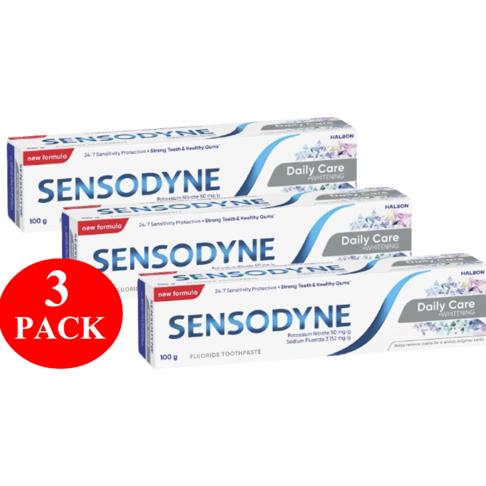 3 x Sensodyne Daily Care & Whitening Toothpaste 100g