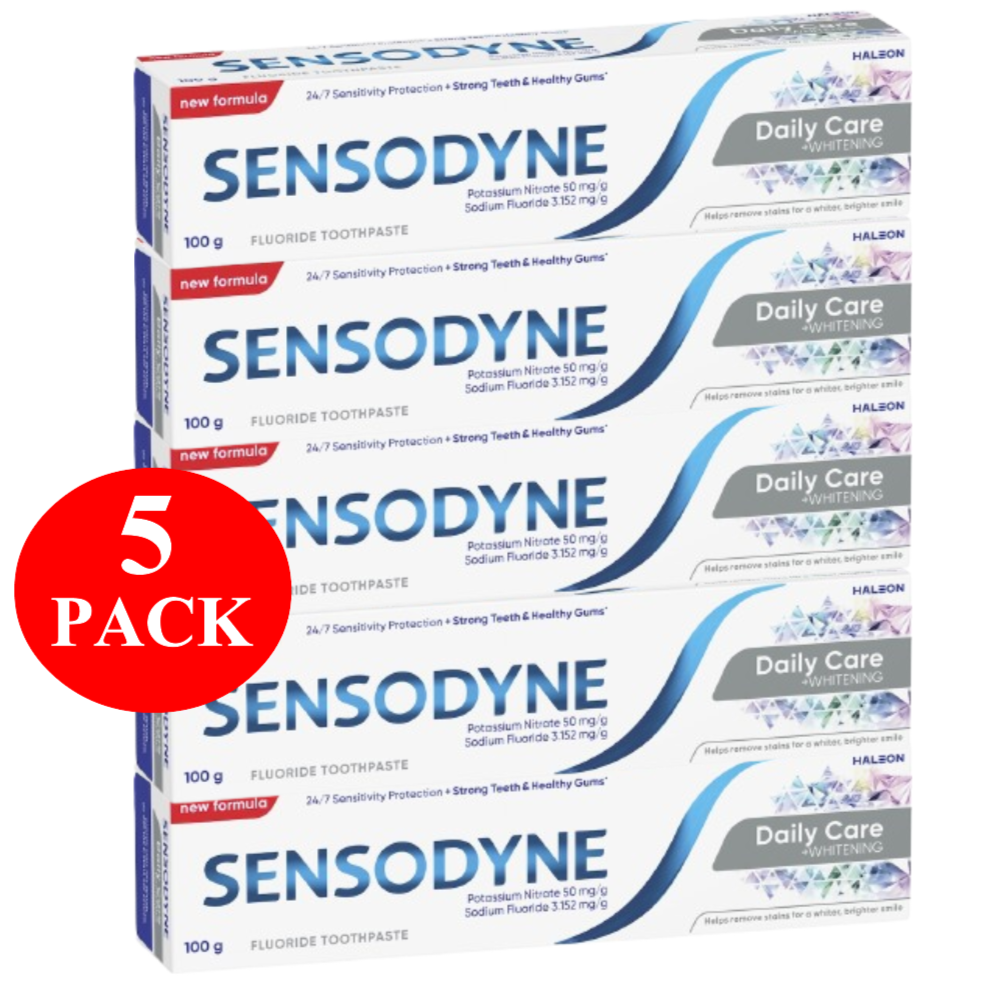 5 x Sensodyne Daily Care & Whitening Toothpaste 100g