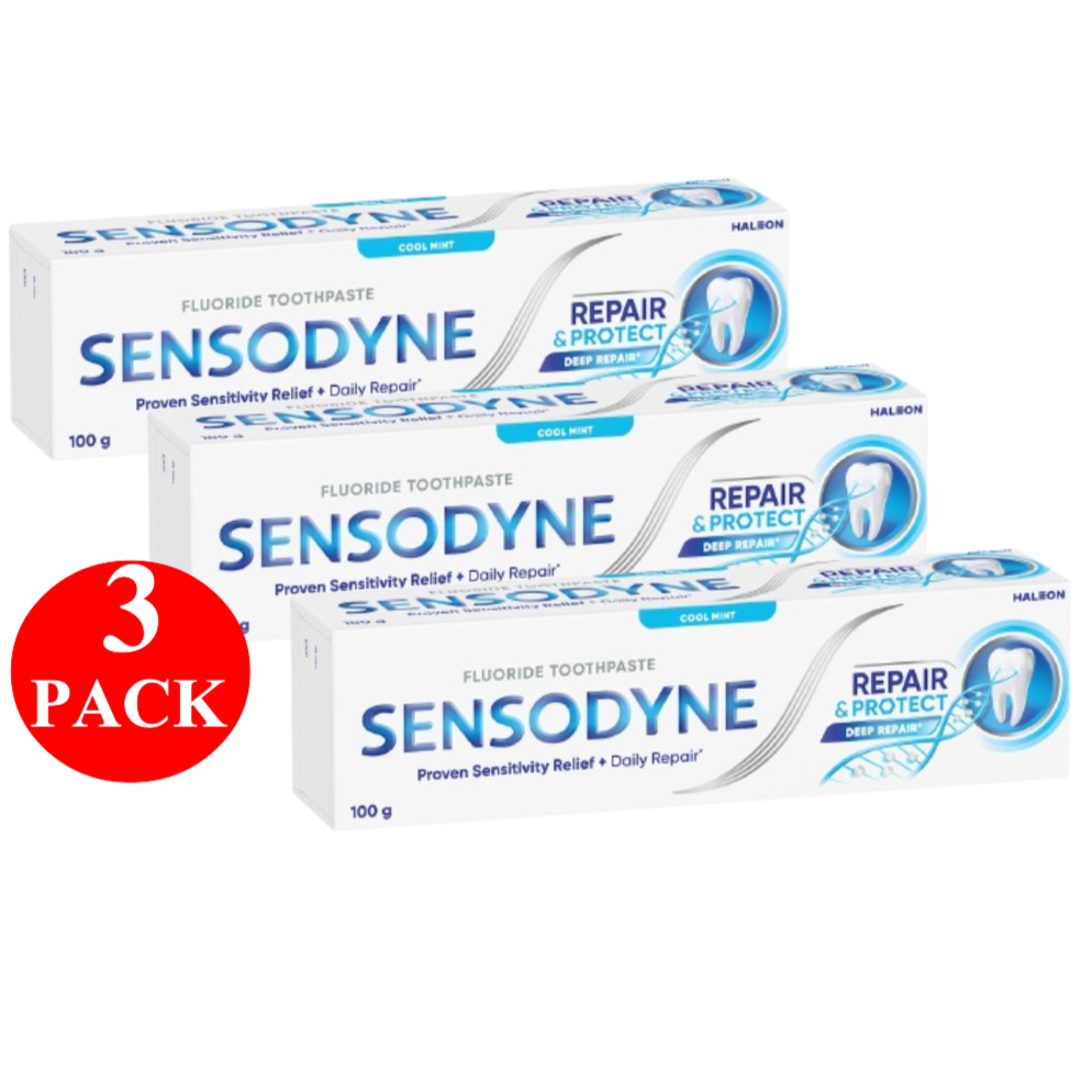 3 x Sensodyne Repair & Protect Toothpaste For Sensitive Teeth 100g