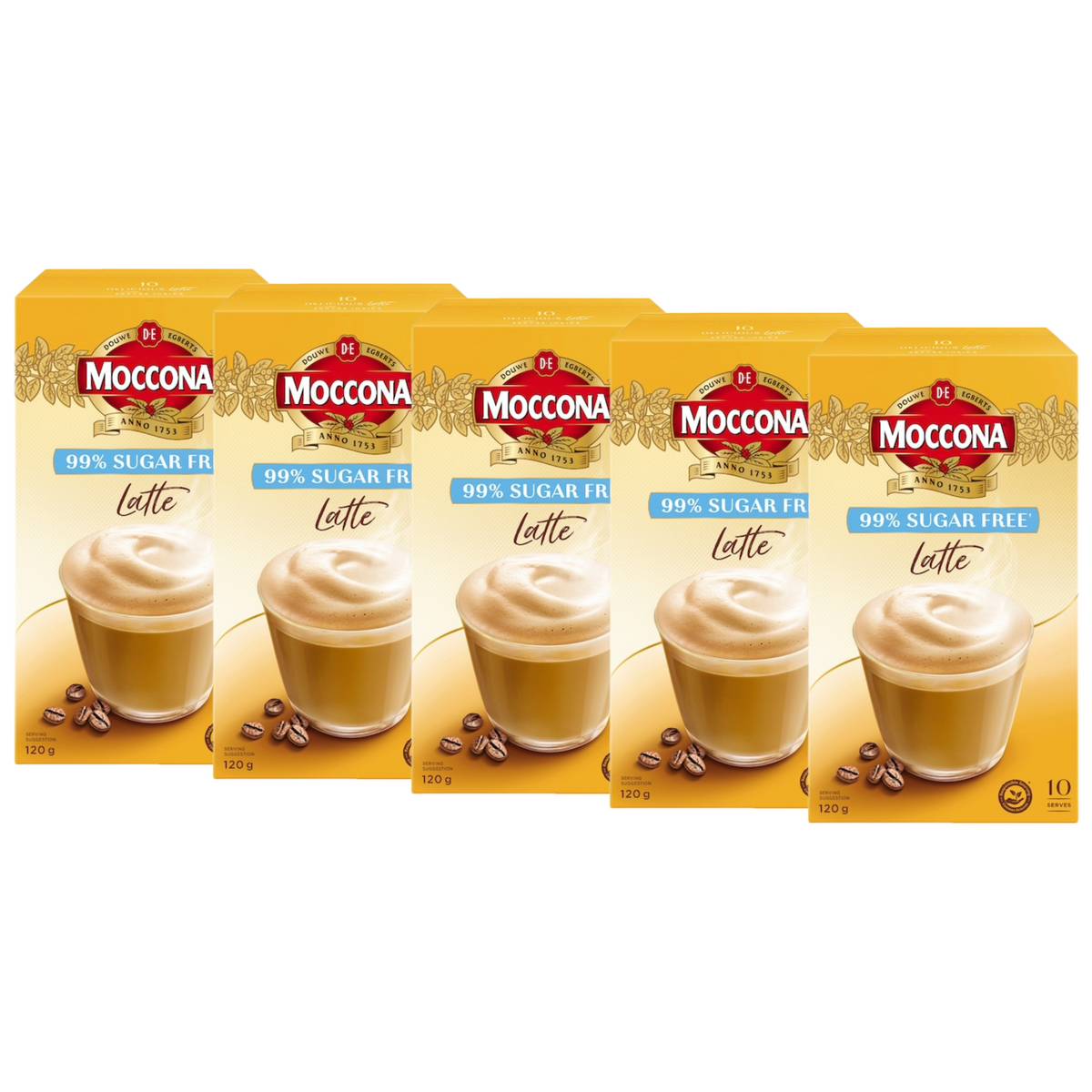 Moccona Coffee Sachets Sugar Free Latte (50 serves)