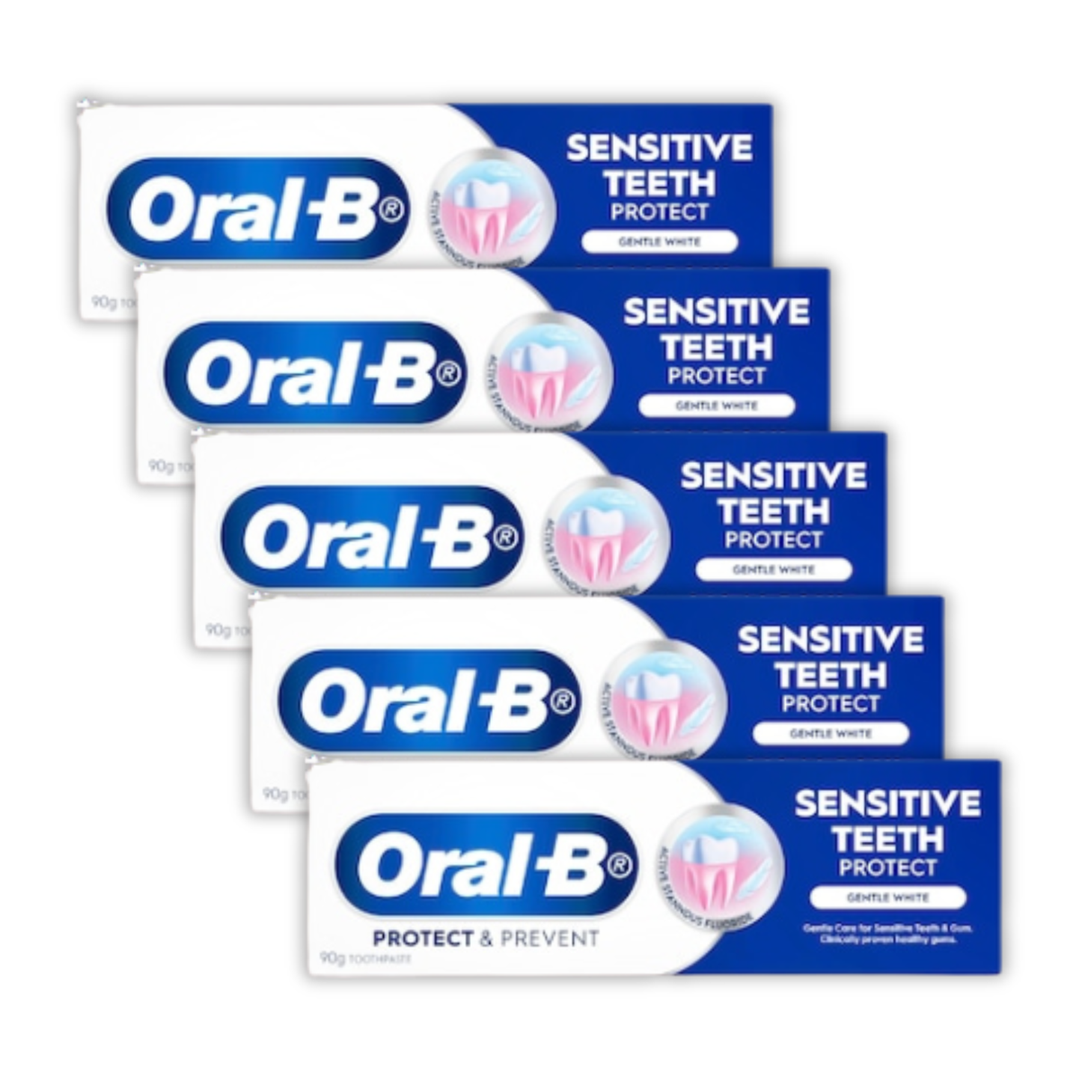 5 x Oral-B Sensitivity & Gum Care Gentle Whitening Toothpaste 90g