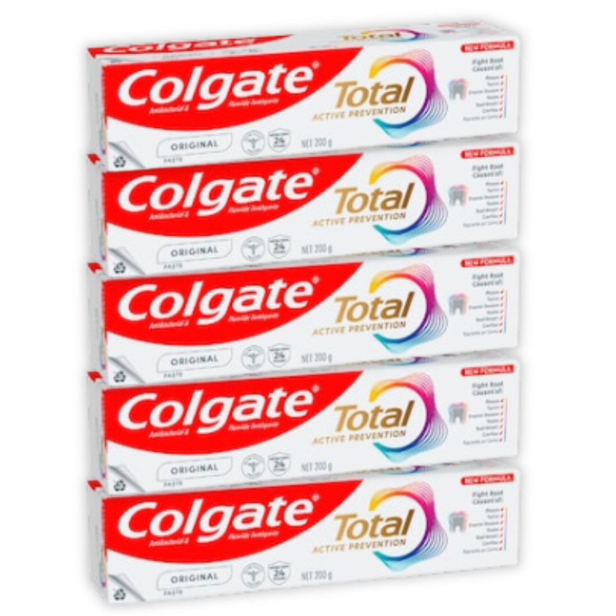 5 x Colgate Total Active Prevention Original Toothpaste 200g