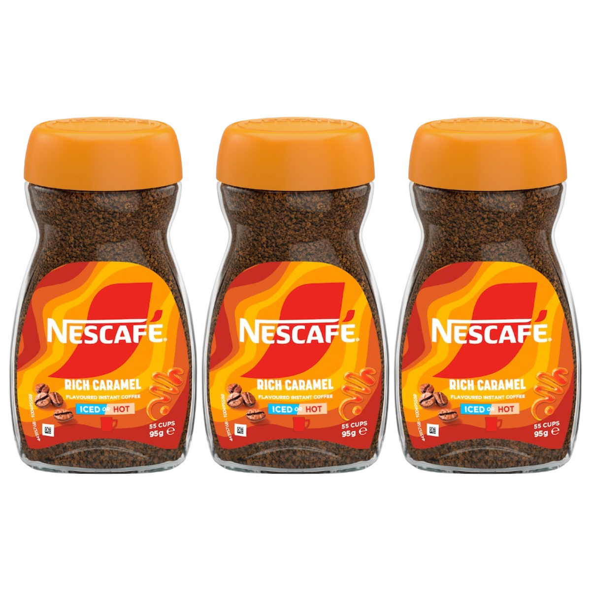 3x Nescafe Rich Caramel Flavoured Instant Coffee 95g