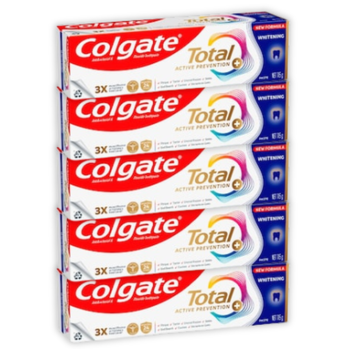 5 x Colgate Total Active Prevention Whitening Toothpaste 115g