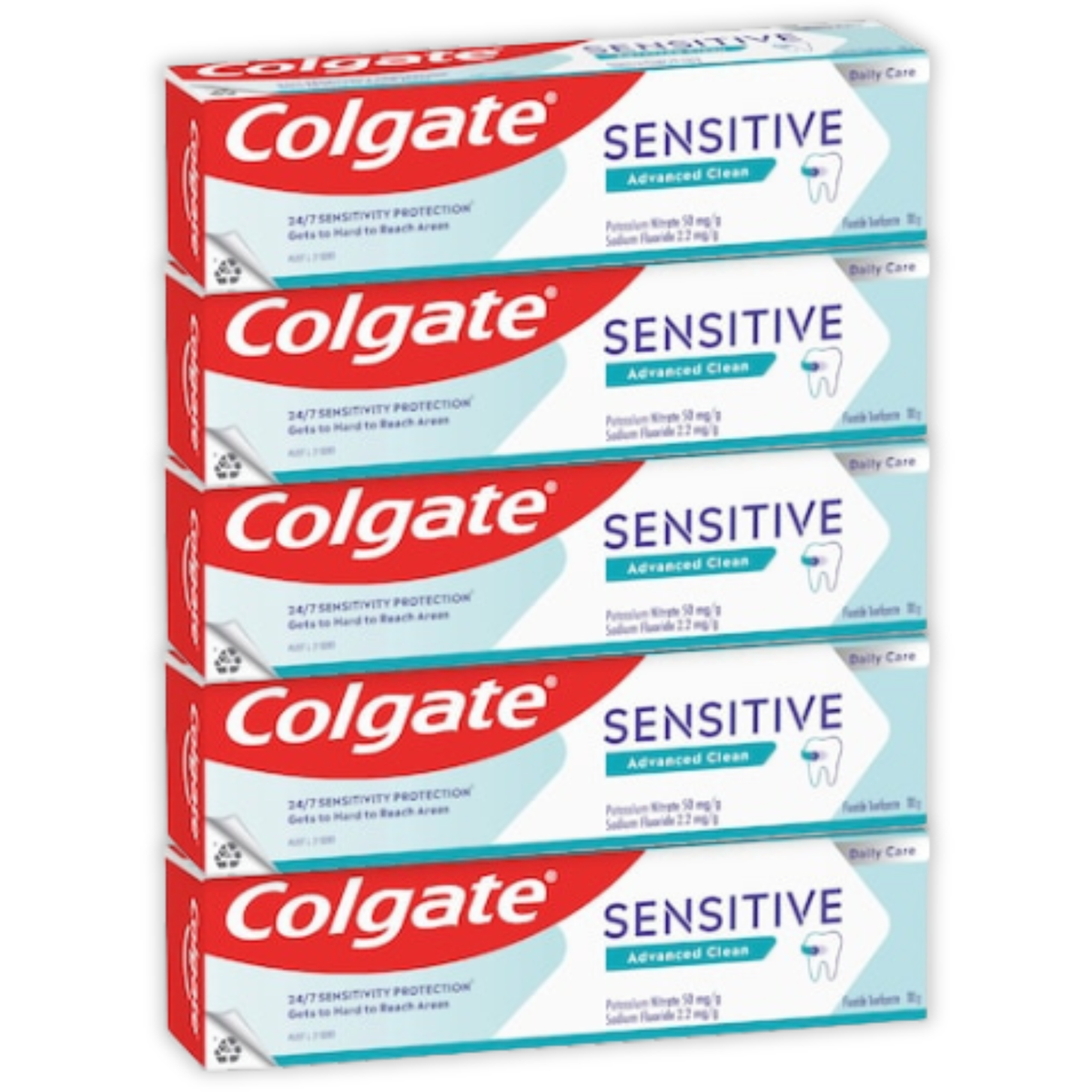 5 x Colgate Sensitive Toothpaste Advanced Clean Fluoride 110g