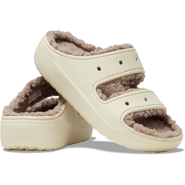 Crocs Classic Cozzzy Sandal - Bone/Mushroom