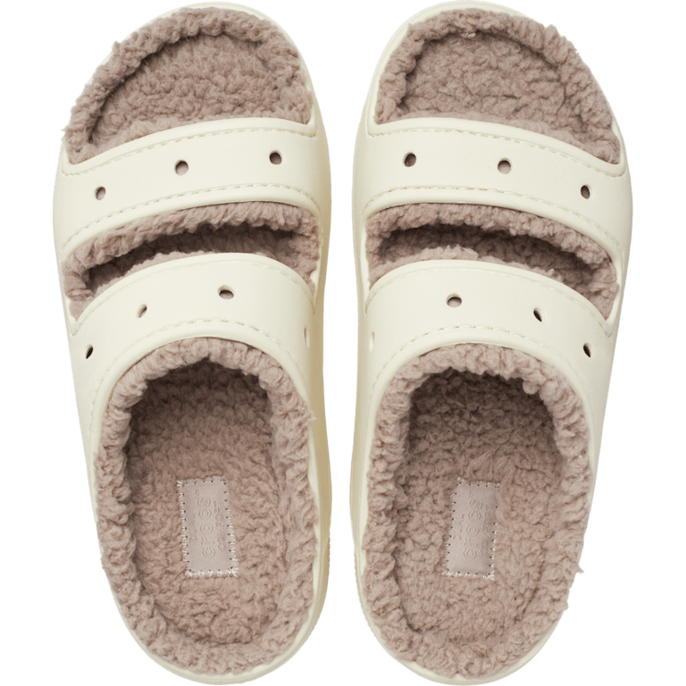 Crocs Classic Cozzzy Sandal - Bone/Mushroom