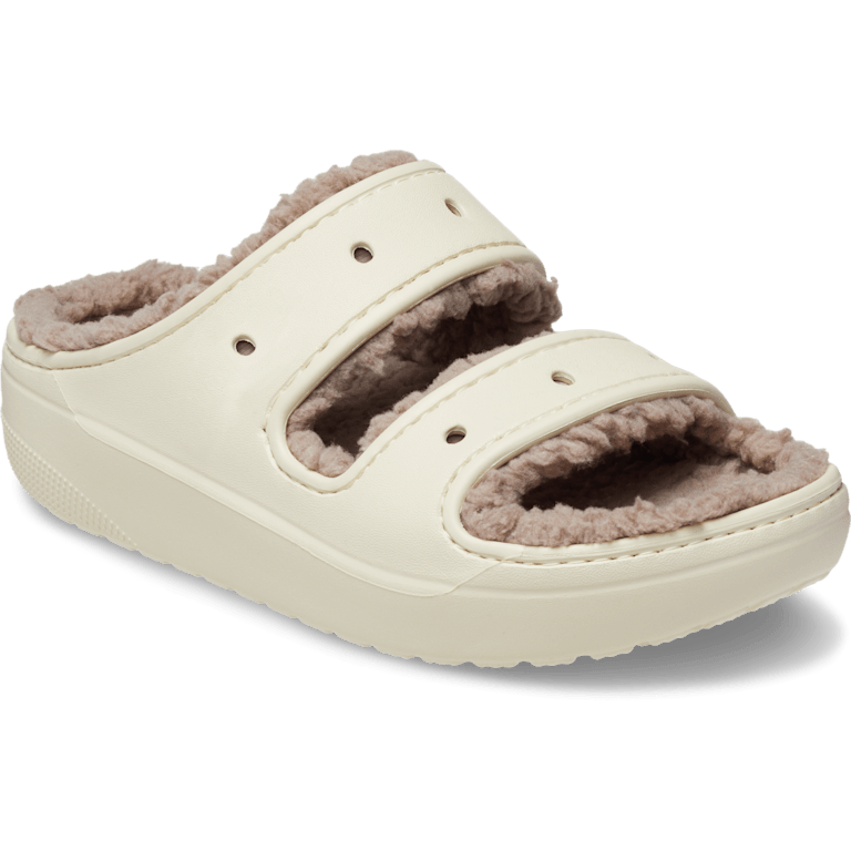 Crocs Classic Cozzzy Sandal - Bone/Mushroom