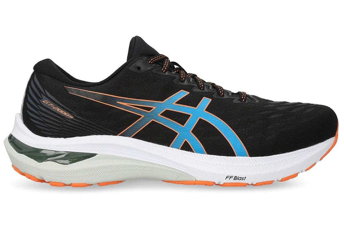 ASICS Men's GT-2000 11 Running Shoes - Black/Sun Peach