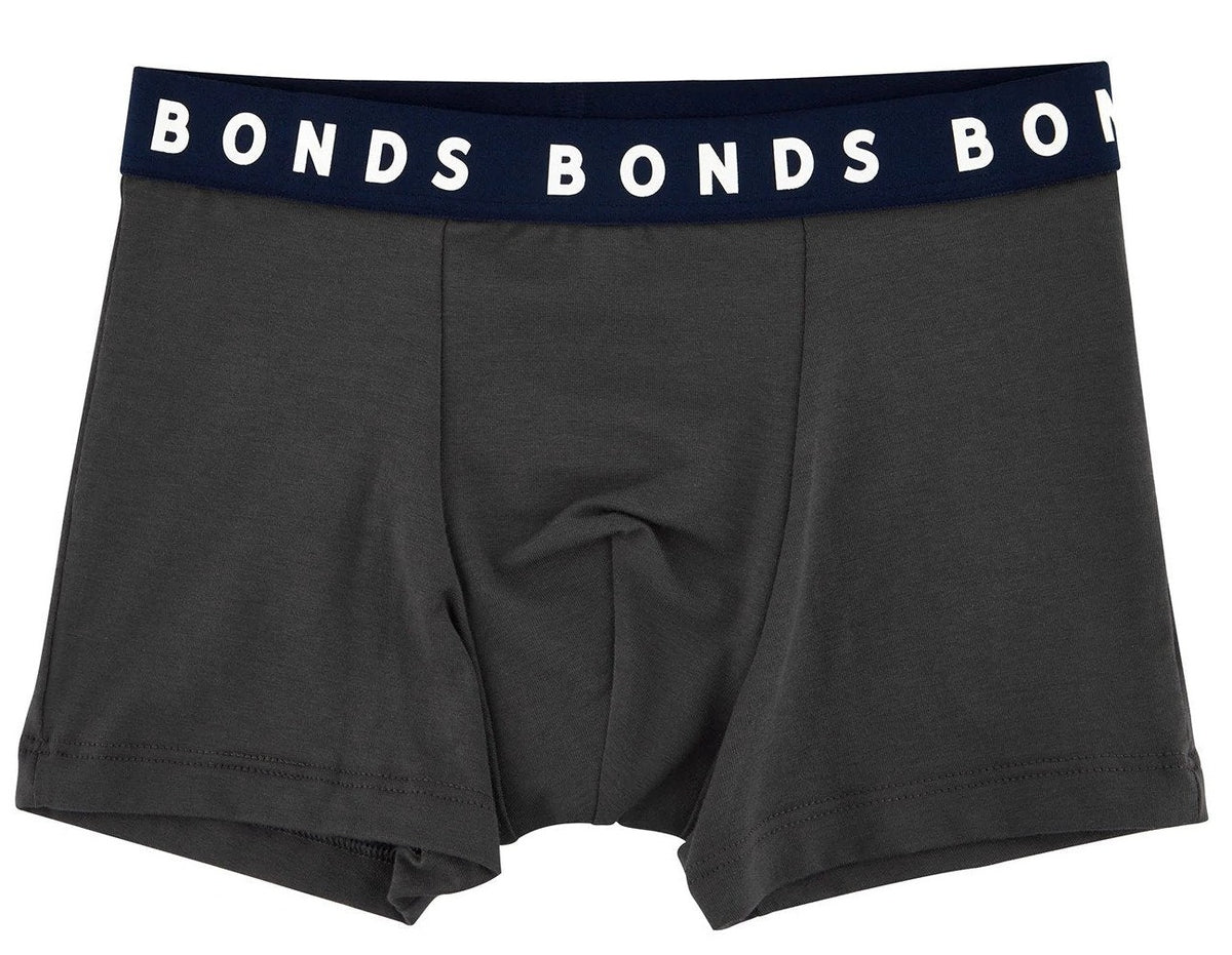 Bonds Boys' Hipster Trunks 3-Pack - Sky Blue/Navy Blue/Grey