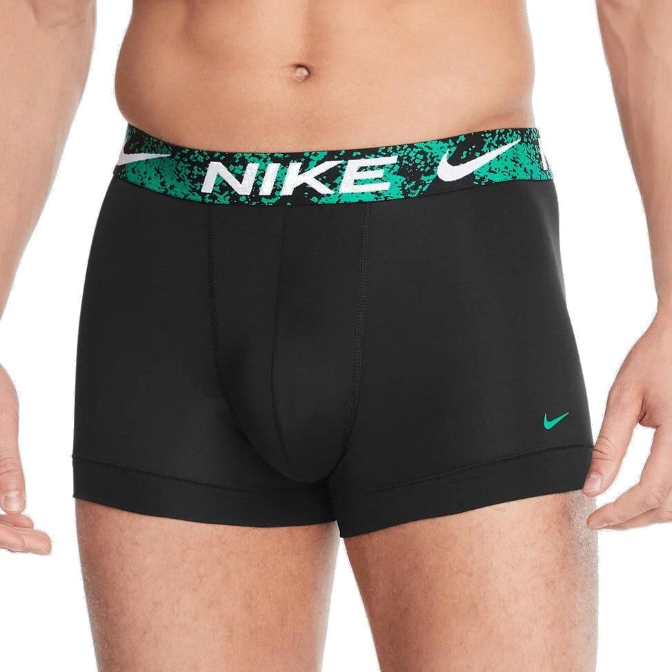 Nike Mens Dri Fit Essential Micro Trunk 3Pk - Black/ Uni Blue/ Wolf Grey