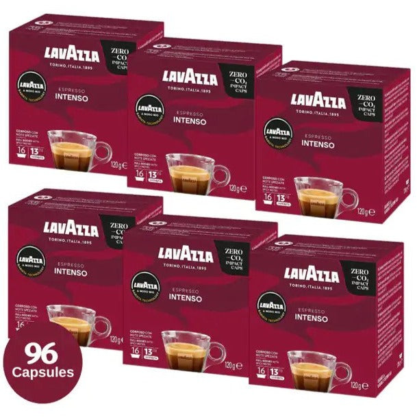 Lavazza A Modo Mio Intenso Coffee Capsules 16 Count Pack of 6 (96 Capsules)