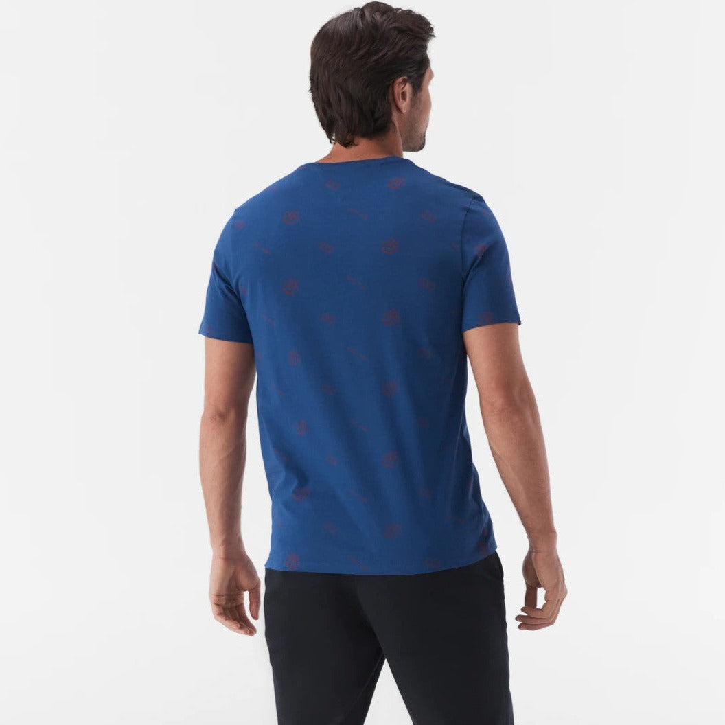 Tommy Hilfiger Men's Fashion Flag Stripe Tee / T-Shirt / Tshirt - Midnight Blue