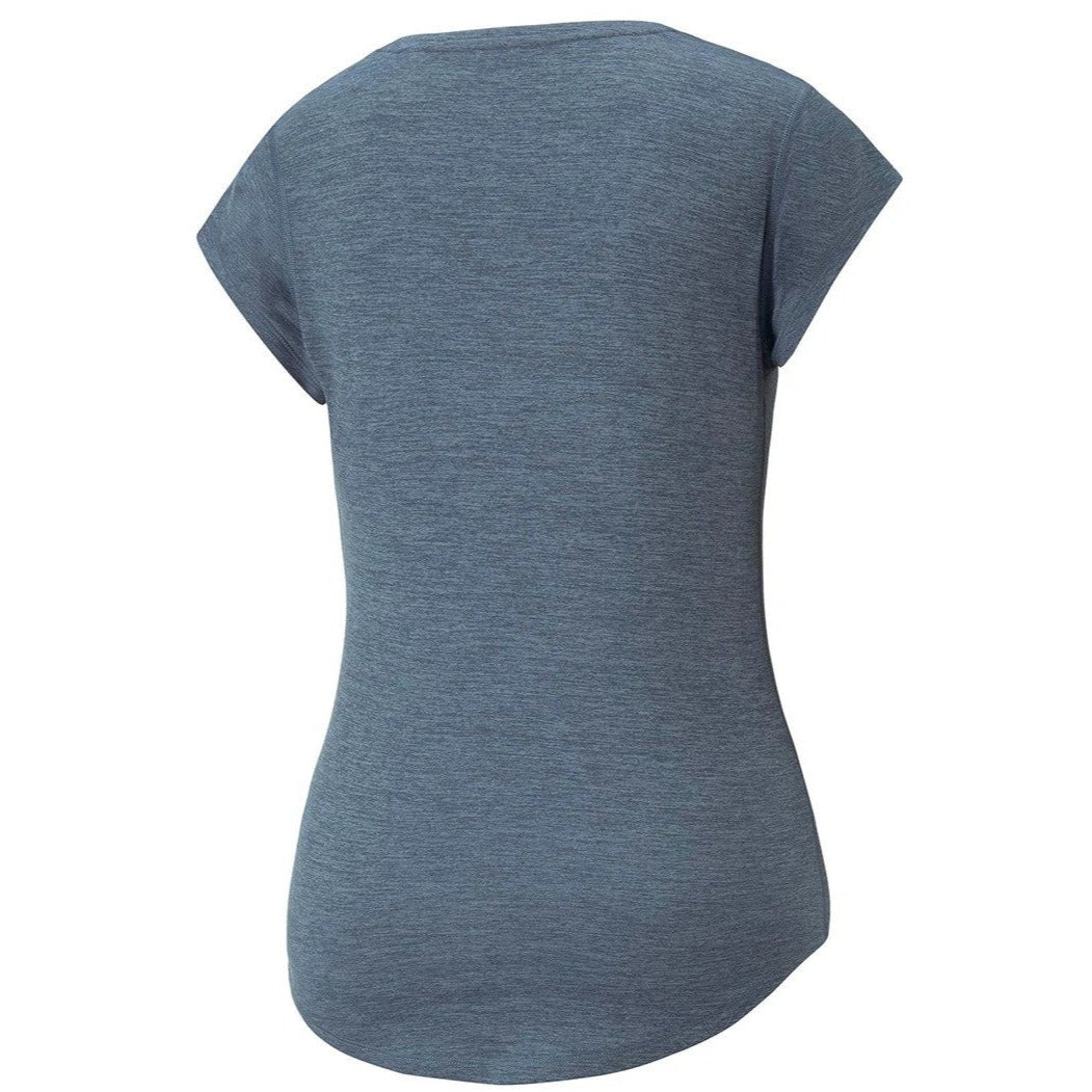 Puma Women's Train Favourite Heather Cat Tee / T-Shirt / Tshirt - Evening/Heather Outline