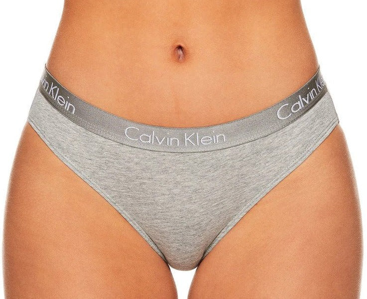 Calvin Klein Women's Motive Cotton Bikini Briefs 3-Pack - Black/White/Grey