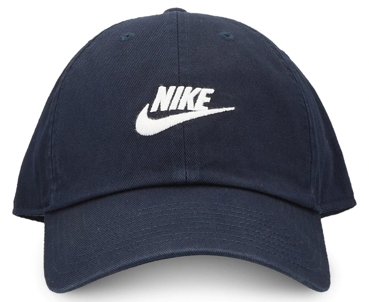 Nike Unisex Heritage 86 Baseball Cap - Obsidian/White