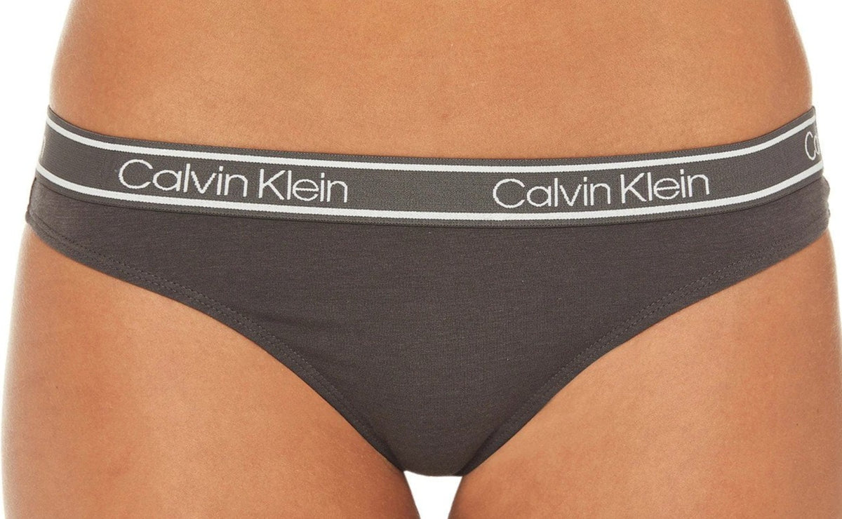 Calvin Klein Women's Bamboo Comfort Thong 3-Pack - Ash Grey/Navy/Tea Rose