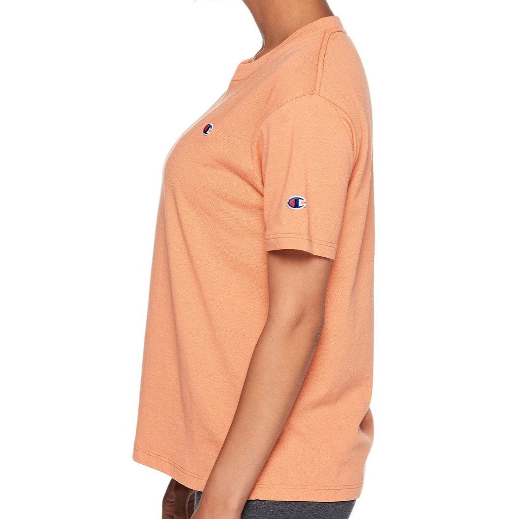 Champion Women's French Jersey C Logo Tee / T-Shirt / Tshirt - Arena Orange