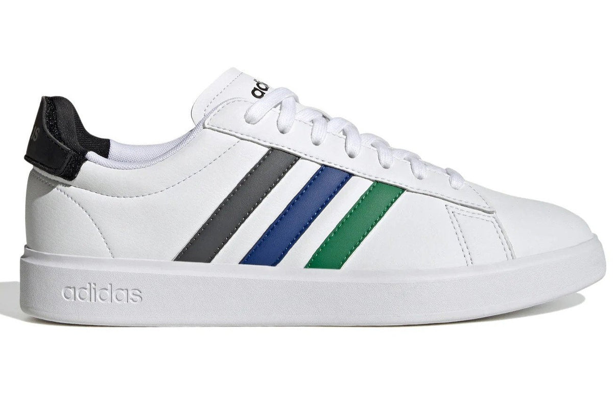 Adidas Men's Grand Court 2.0 Sneakers - Cloud White/Green/Royal Blue