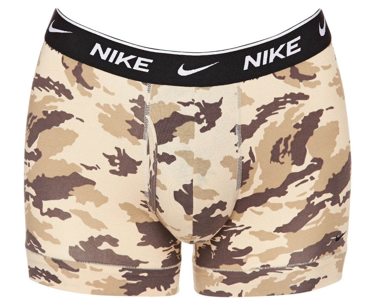 Nike Men's Dri-FIT Essential Cotton Stretch Trunks 3-Pack - Camo/Black/Khaki