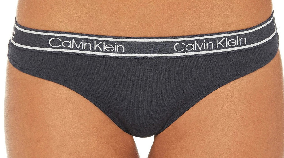 Calvin Klein Women's Bamboo Comfort Thong 3-Pack - Ash Grey/Navy/Tea Rose