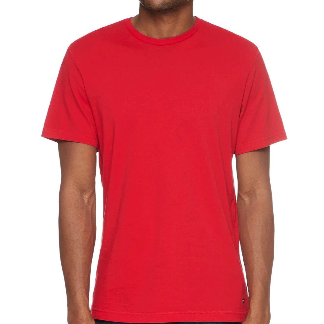 Tommy Hilfiger Men's Classic Crew Neck Tee / T-Shirt / Tshirt 3-Pack - Mahogany/White/Black