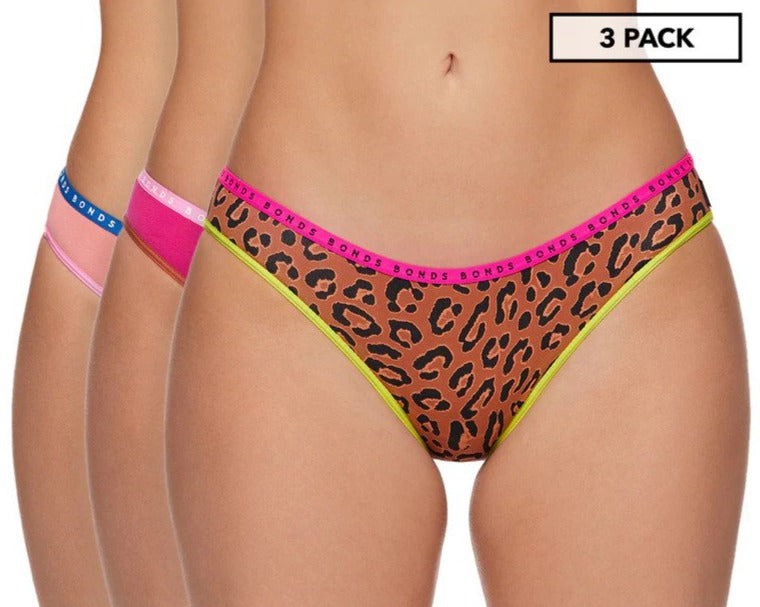 Bonds Women’s Hipster Bikini Briefs 3-Pack - Remix Leopard