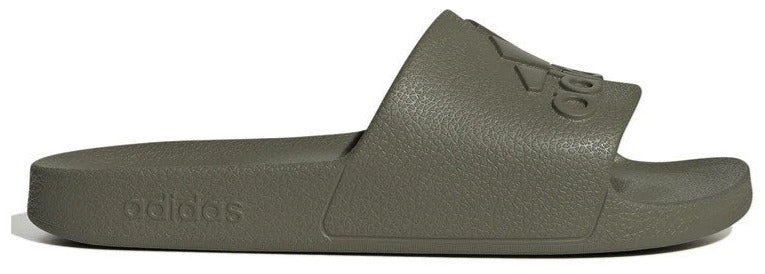 Adidas Unisex Adilette Aqua Slides - Olive Strata