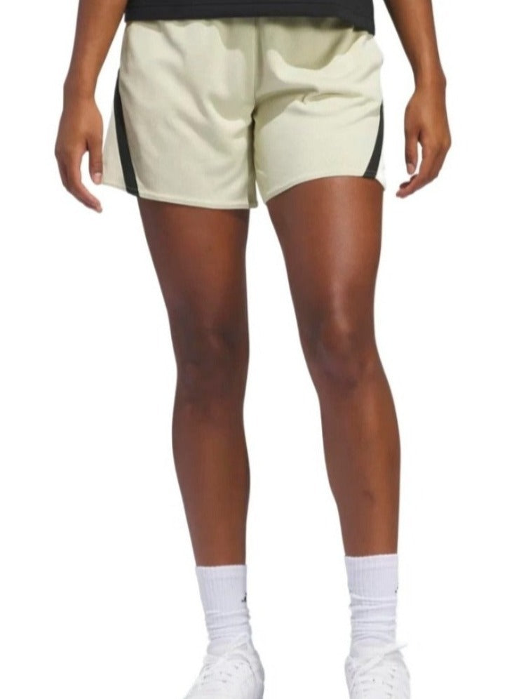 Adidas Performance Women Select Basketball Shorts - Sandy Beige/Black