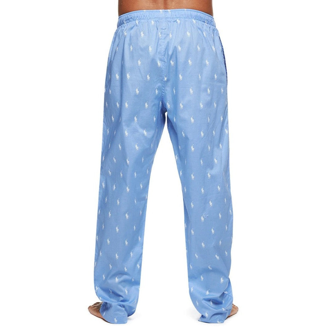 Polo Ralph Lauren Mens Pyjama Pants - Beach Blue/White
