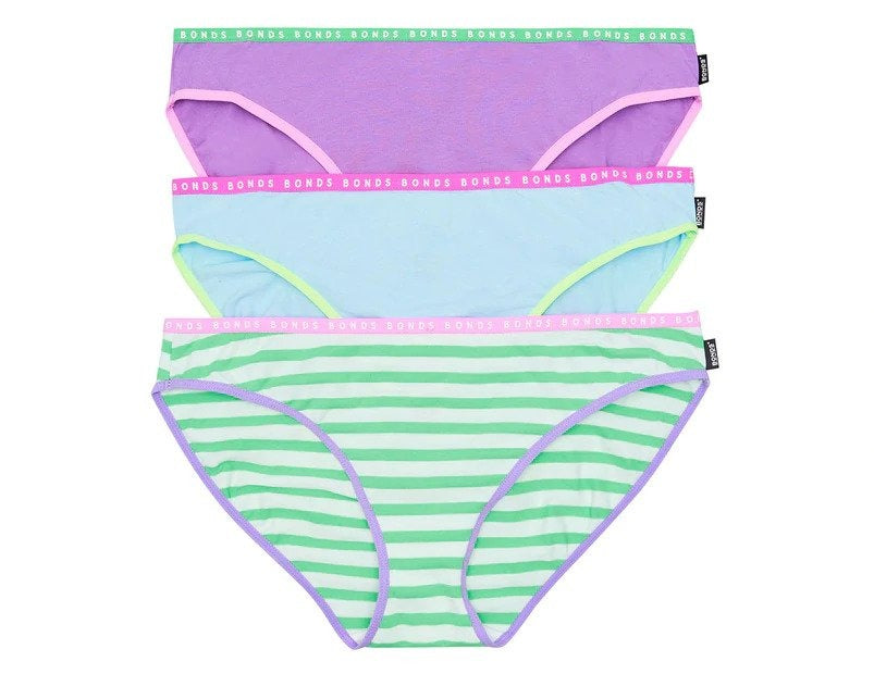 Bonds Women's Hipster Bikini Briefs 3-Pack - Madness/Cloud Nine/Lilac Glaze