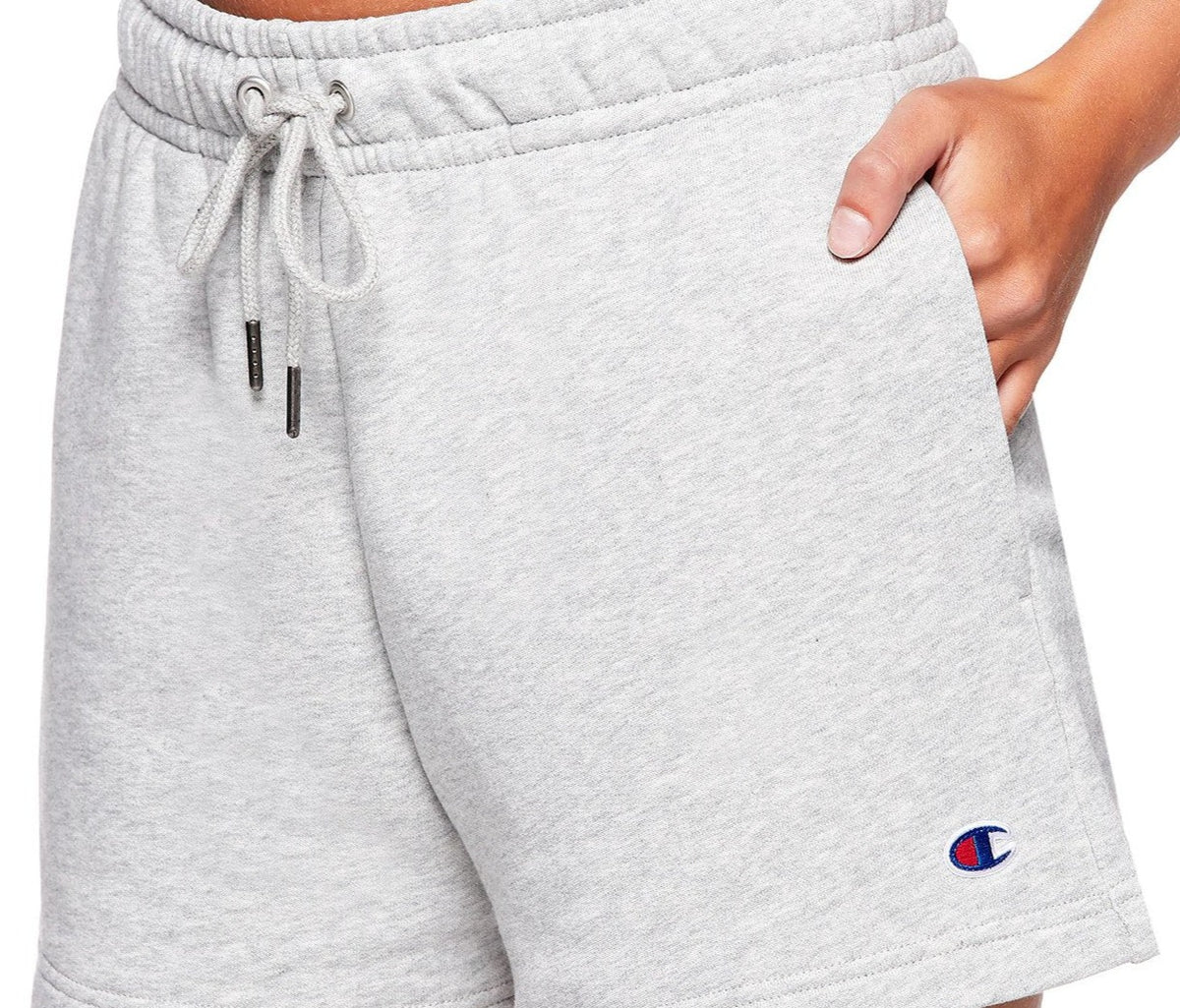 Champion Women's French Terry C Logo Shorts - Oxford Heather