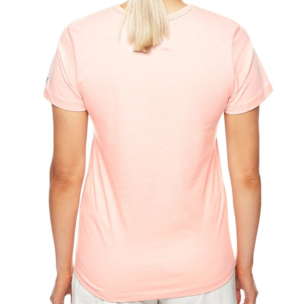 Champion Women's Script Tee / T-Shirt / Tshirt - Peach Schnapps