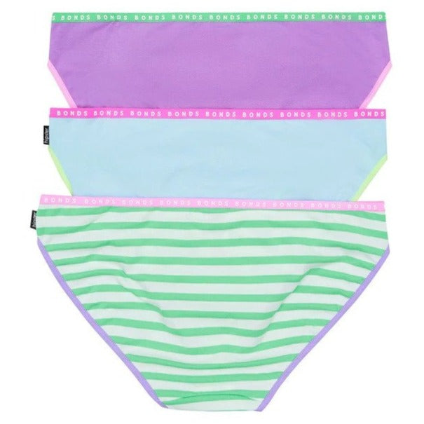 Bonds Women's Hipster Bikini Briefs 3-Pack - Madness/Cloud Nine/Lilac Glaze