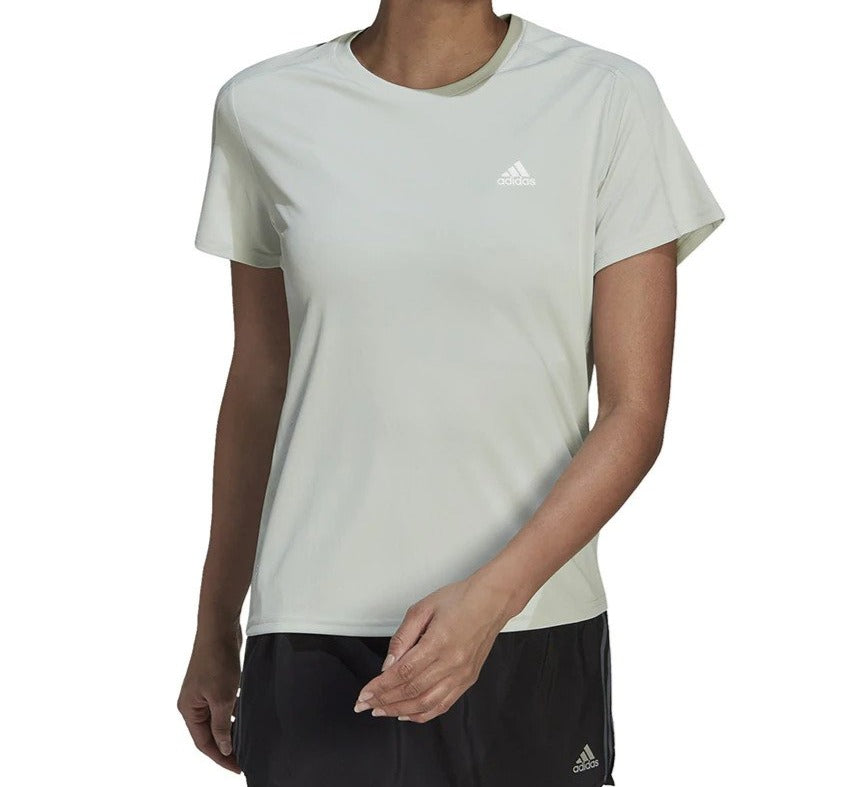 Adidas Women's Run It Running Tee / T-Shirt / Tshirt - Linen Green