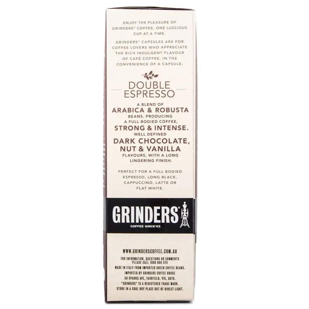8 x Grinders Master Roasters Double Espresso Caffitaly Coffee Capsules 10pk