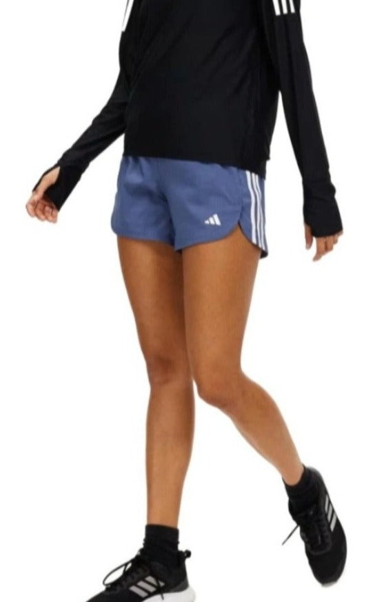 Adidas Women Pacer Training 3-Stripes Woven High-Rise Shorts - Ink