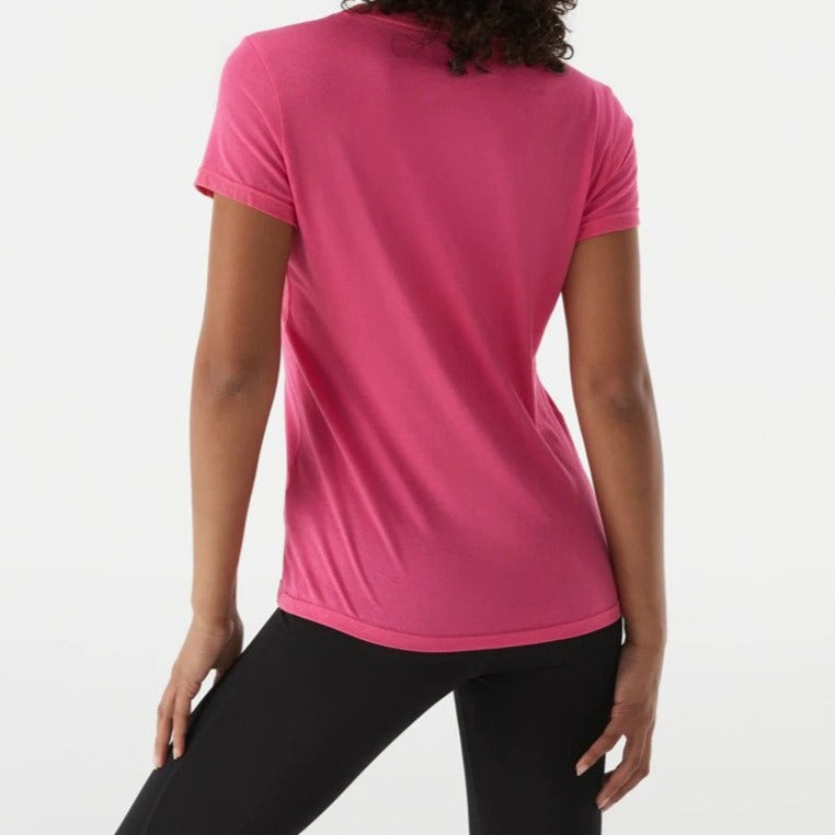 Calvin Klein Performance Women's Logo Short Sleeve Crewneck Tee / T-Shirt / Tshirt - Hot Magenta