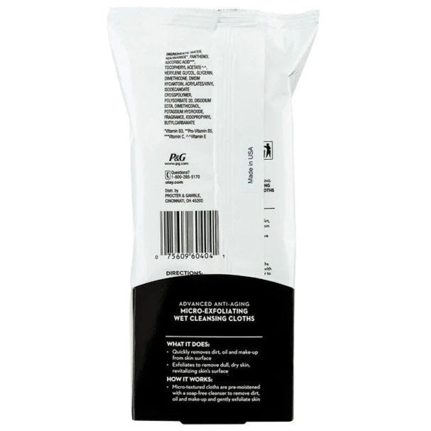 30pk Olay Regenerist Micro-Exfoliating Wet Cleansing Cloths