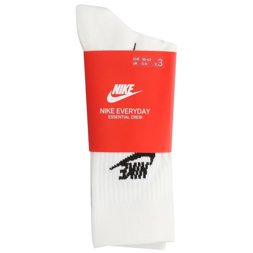Nike Unisex Everyday Essential Crew Socks 3-Pack - White/Black