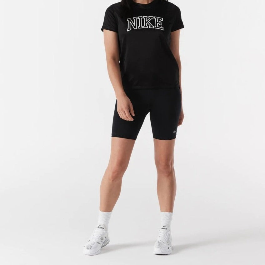 Nike Women's Dri-FIT Swoosh Run Short Sleeve Tee / T-Shirt / Tshirt - Black/White